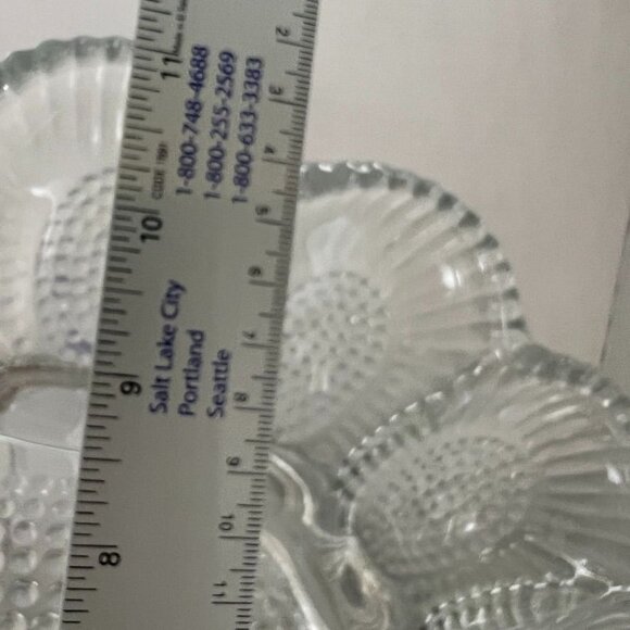 EAPG Hobnail Indiana Glass 11 Horderves Plate for 15 Deviled Eggs and More - Picture 7 of 14